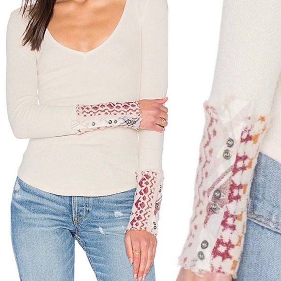 Free People Tops - Free People | Art School Cuff Thermal Top Ivory